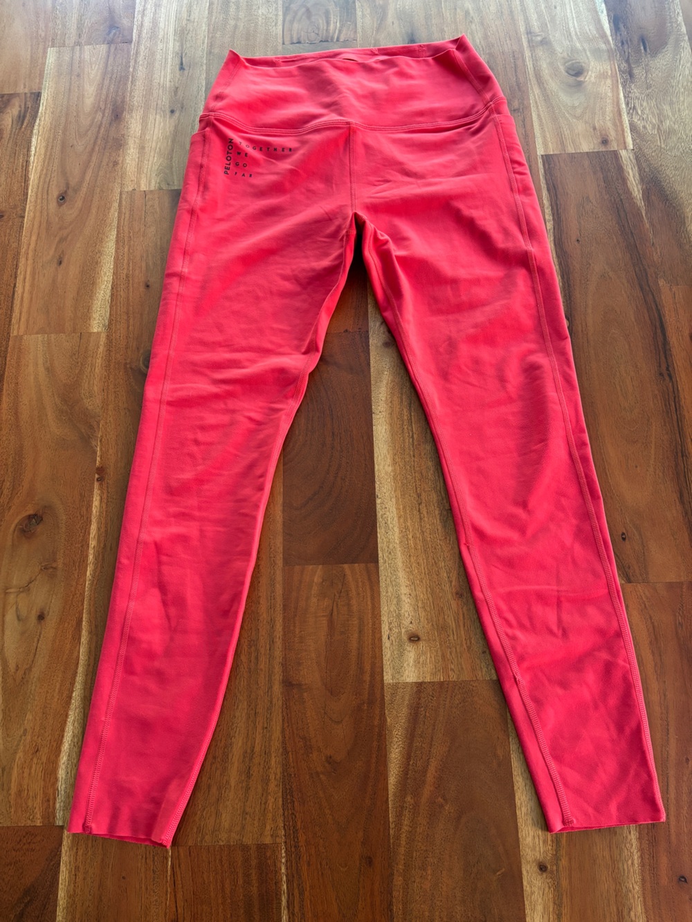 Peloton Red/Coral High Rise Leggings - Size Medium